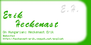 erik heckenast business card